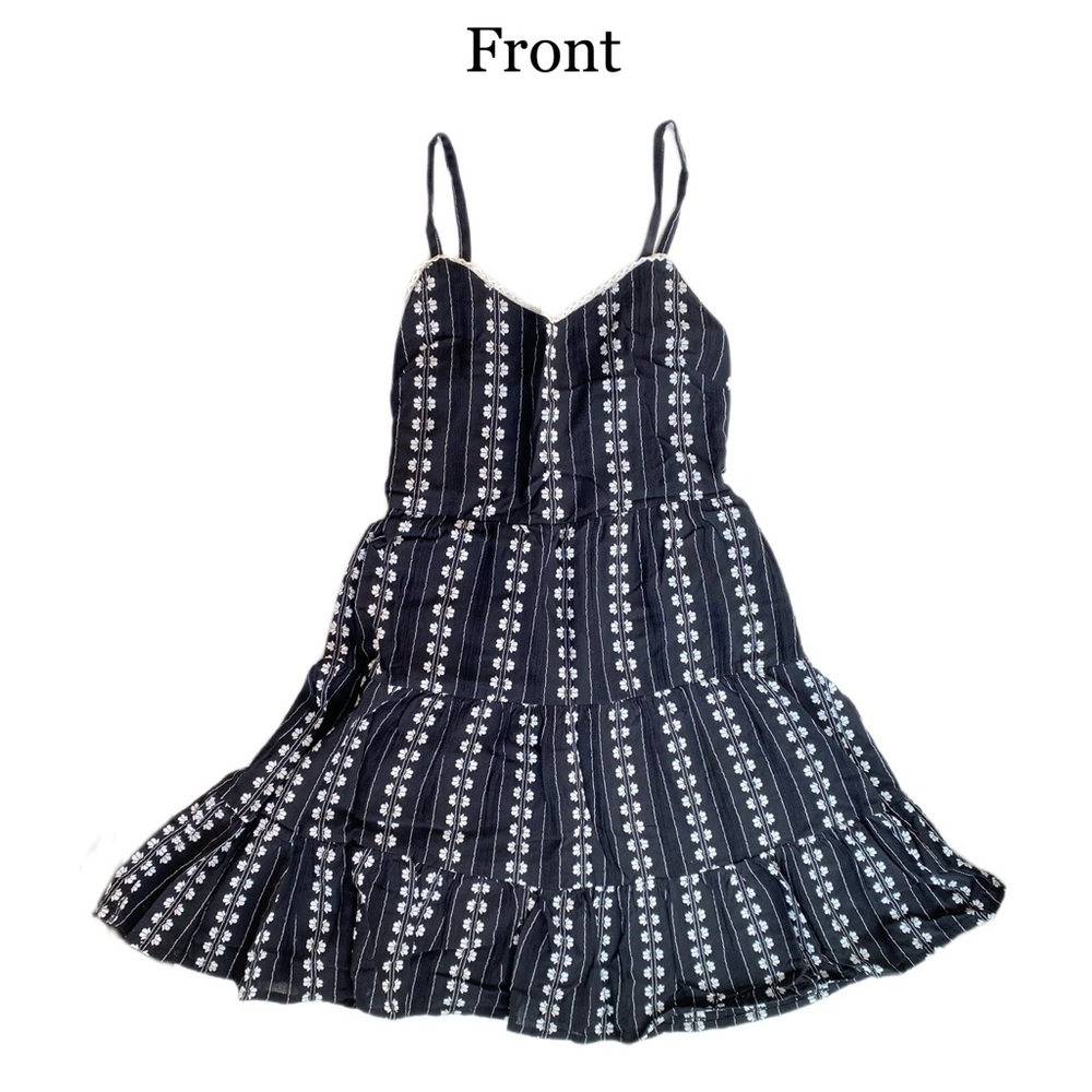Tiered Strappy Dress in B&W